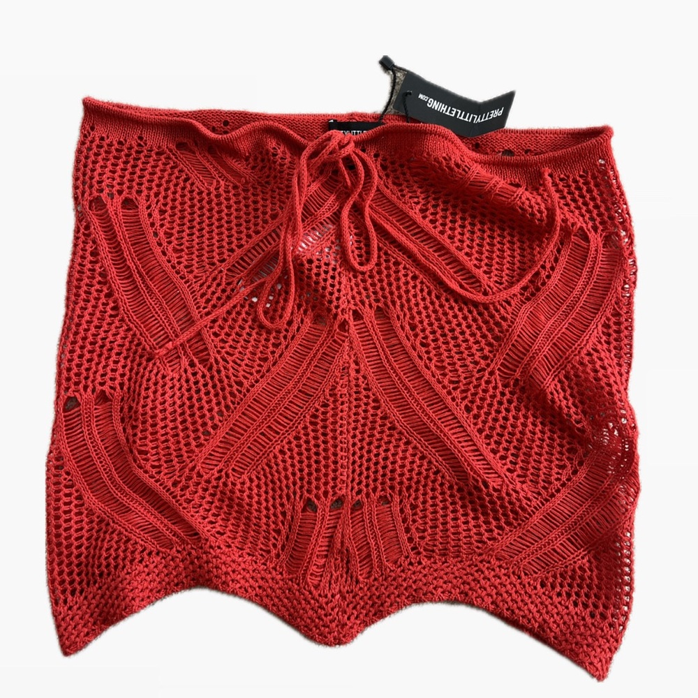 Red Knit Skirt
